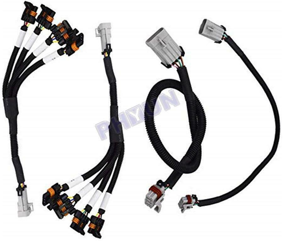 For LS1 LS6 LSX Coil Pack Relocation Kit w/ Coil Harness & Extension D580 4 Pcs