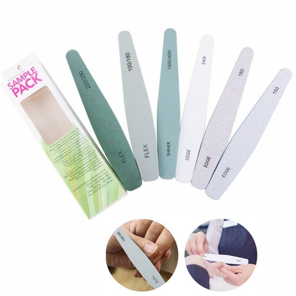 6 Pcs Nail File Strip Nail Polishing Strip Sponge Block Nail Set Manicure Tool