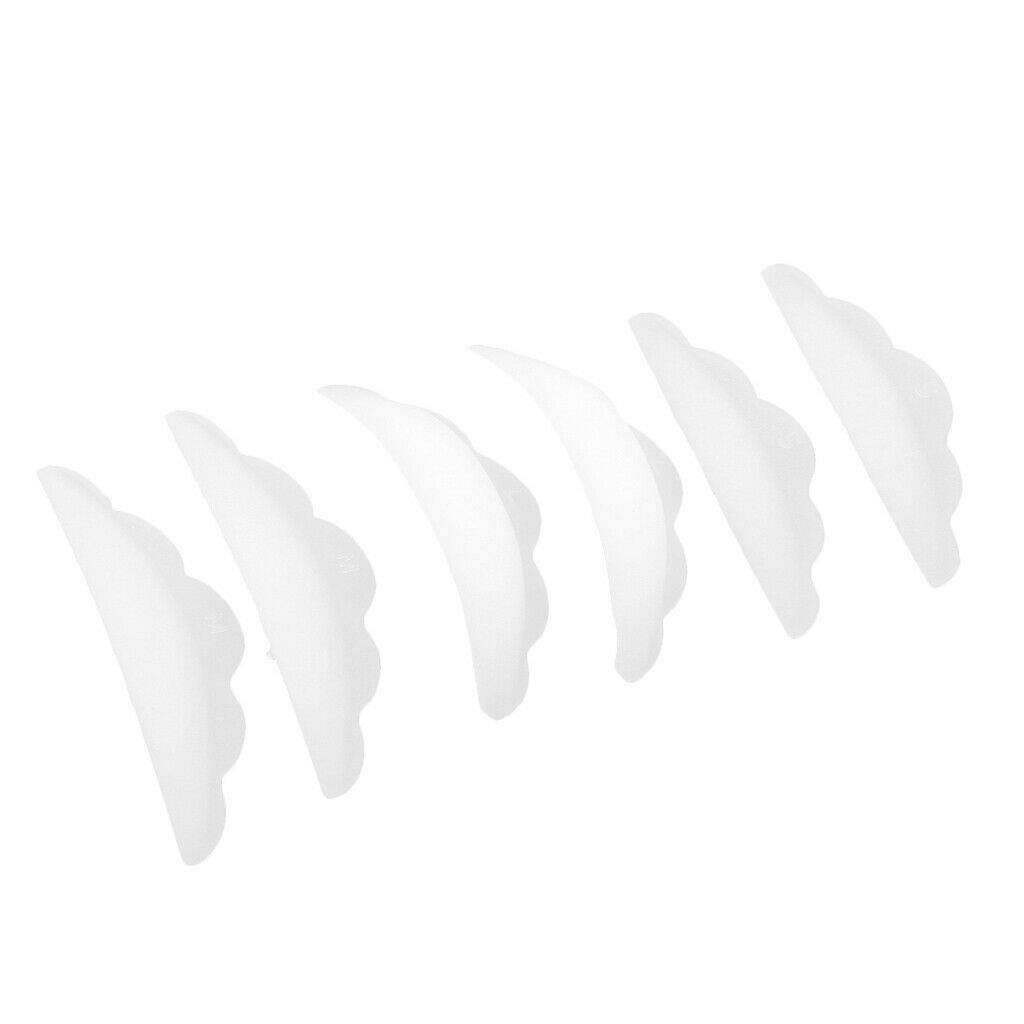 3 Pairs Soft Eyelash Extension Perm Pads Under Eye Shield Protector Guard White