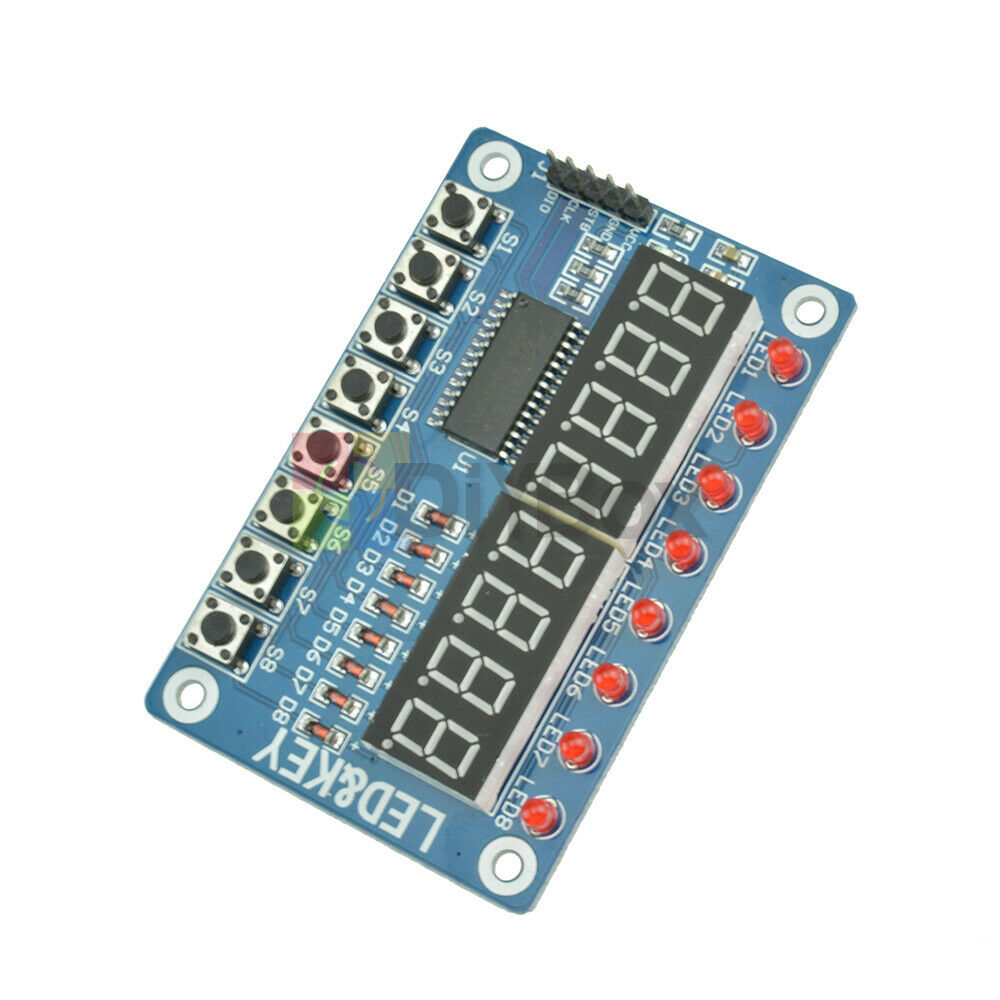 5x Digital 8-Bit LED Tube 8 KeyS TM1638 Display module for AVR Arduino ARM