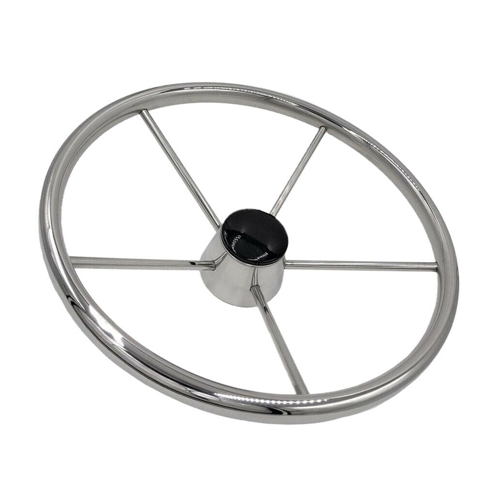 13-1/2Inch 5Spoke Stainless Steel Boat Steering Wheel Style Marine