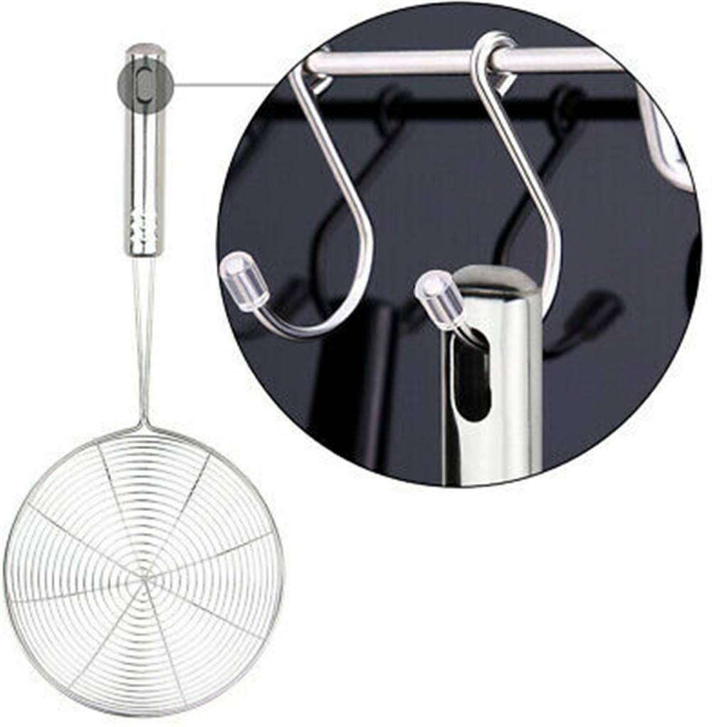 Large Skimmer Food Noodles Strainer Ladle Frying Pakora Chips Filtering Spoon