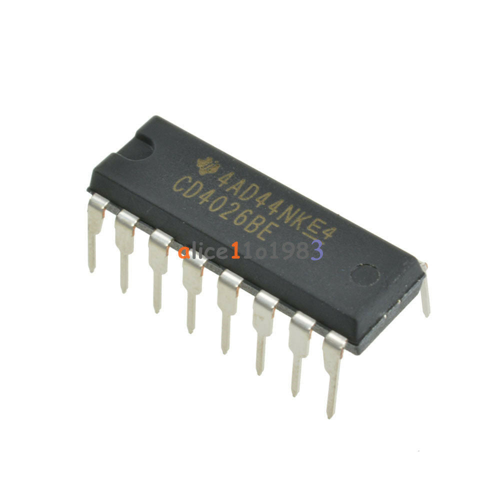 2PCS CD4026 CD4026BE 4026 IC CMOS Counters Decade/Divider DIP-16