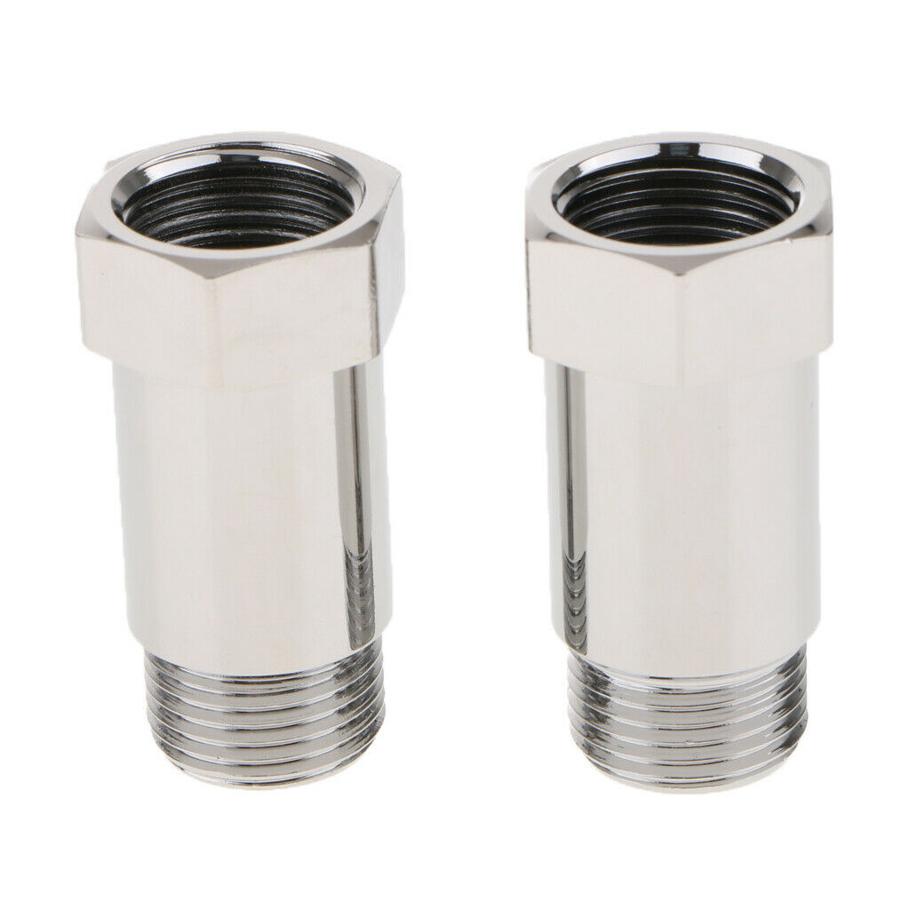 2 Pieces 45mm Straight  M18*1.5mm O2 Oxygen Sensor Bung Extension Spacer