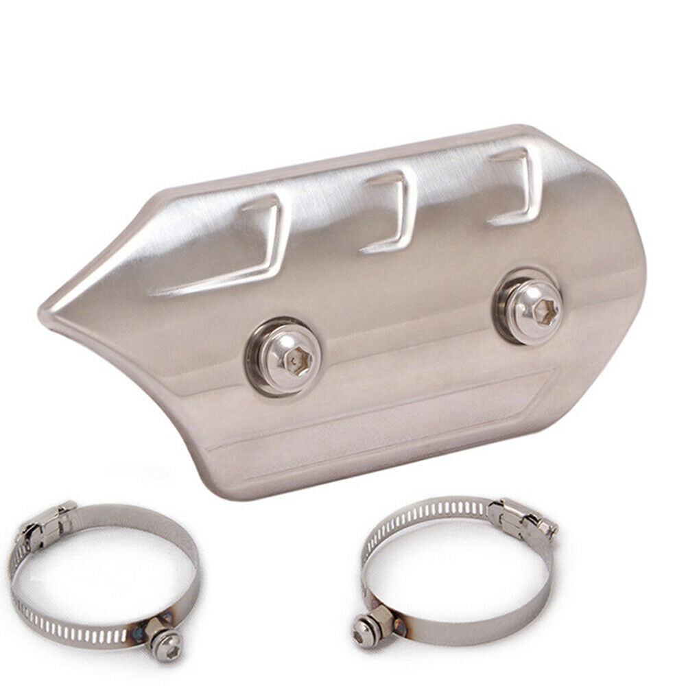 Motorcycle Exhaust Pipe Heat Shield Cover Guard Protector w/ Clip Adjustable