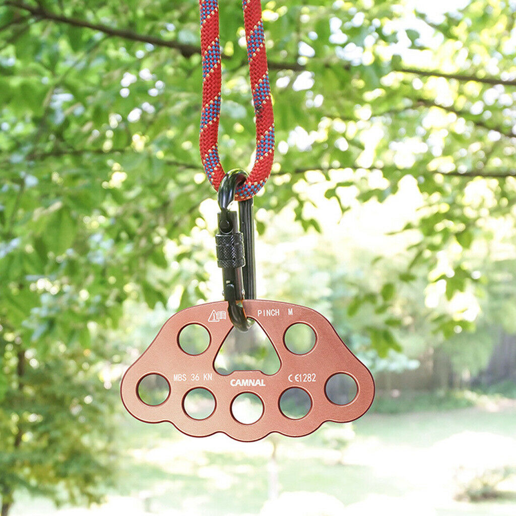 36kN Rigging Plate Bear Paw Anchor Multipliers Rope Connector for Rock Climbing