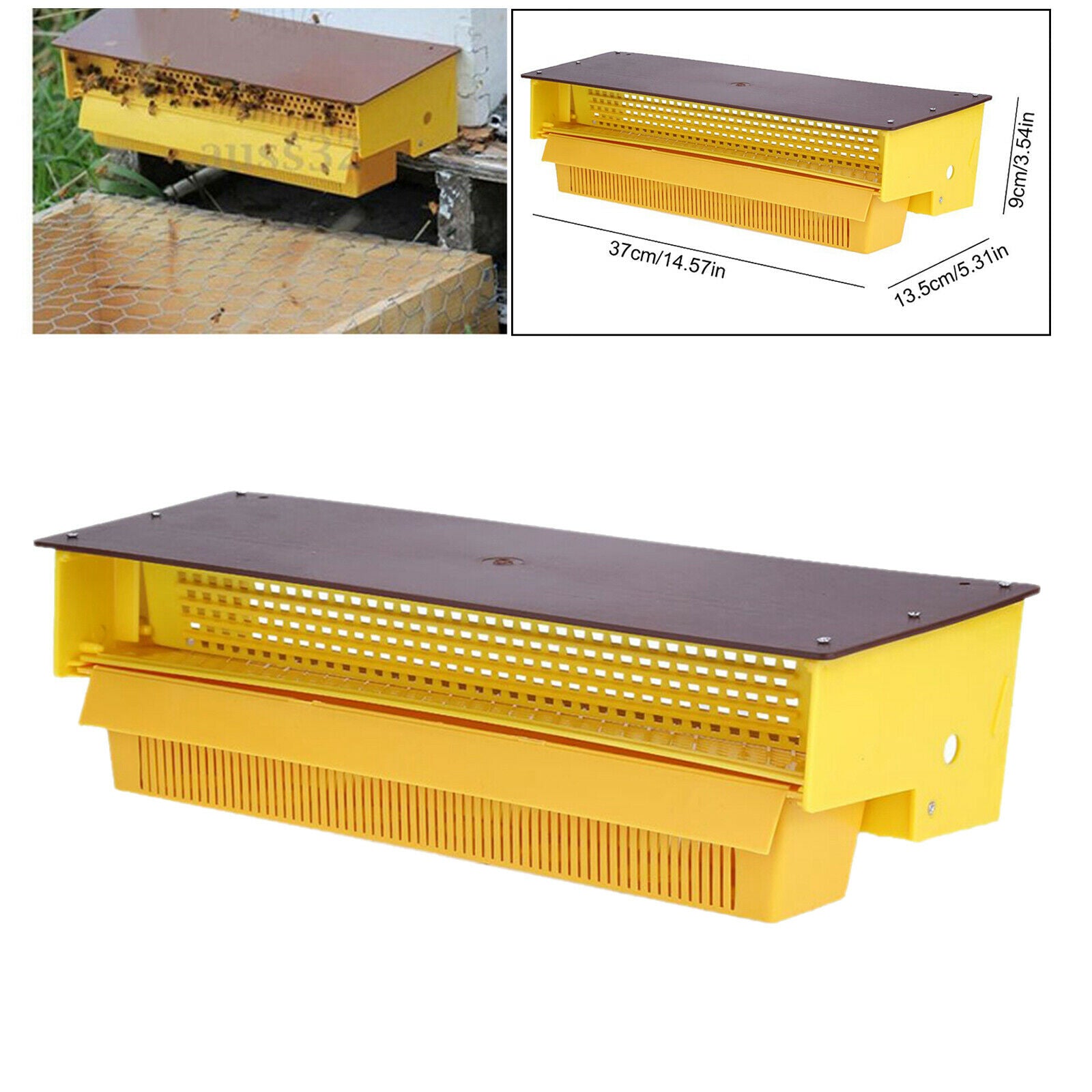 Bee Pollen Trap Ventilated Pollen Tray Collector Beehive Entrance Durable