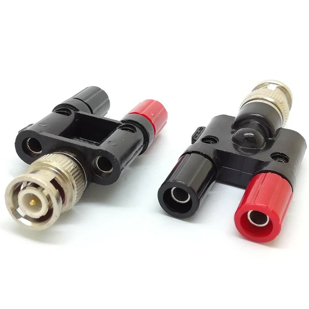 1X New CCTV Camera BNC Male to Double Banana Female Jack Coax RF Adapter