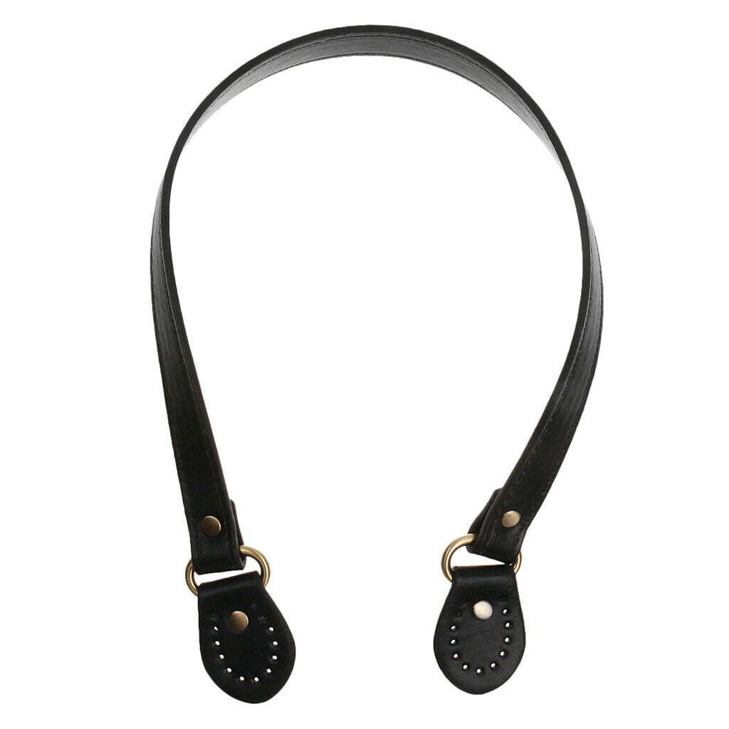 2 Pieces Faux Leather Bag Strap 54cm Pre-punched Holes Handle Strip Craft