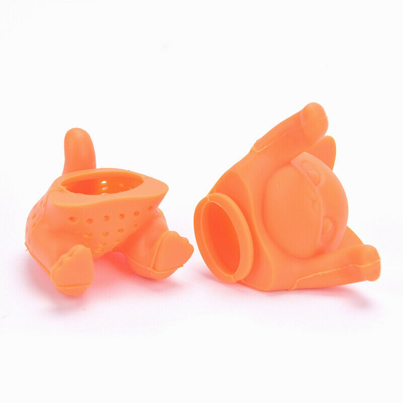 Tea Bag Leaf Herbal Spice Filter cat Shape SiliconeTea Infuser Strainers .l8