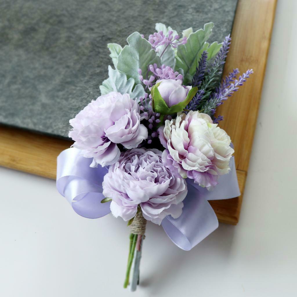 Romantic Artificial Chair Back Flower Bouquet Bridal Flower Wedding Decor