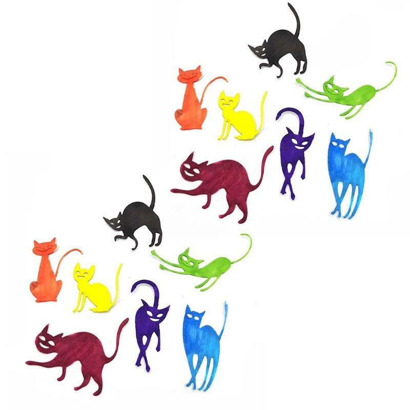 Halloween Mutant Cats Carbon Steel Cutting Dies DIY Scrapbooking Photo Album