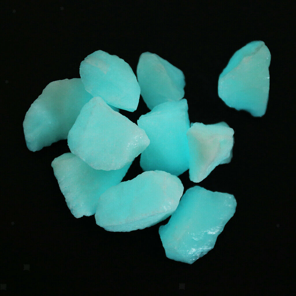 100g Glow in The Dark Pebbles Luminous Stones for Walkway Garden Decor Blue