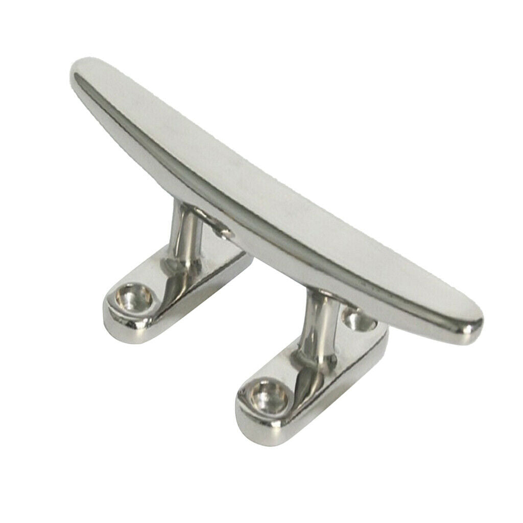 Boat Cleat X1 Narrow Base 316 Polished Stainless Steel 148mm Heavy Duty Base