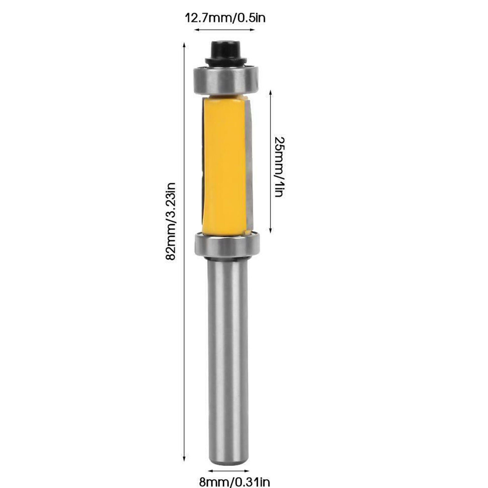 1/4'' Shank Top Bearing Flush Trim Pattern Router Bit Set Milling Cutter Tool
