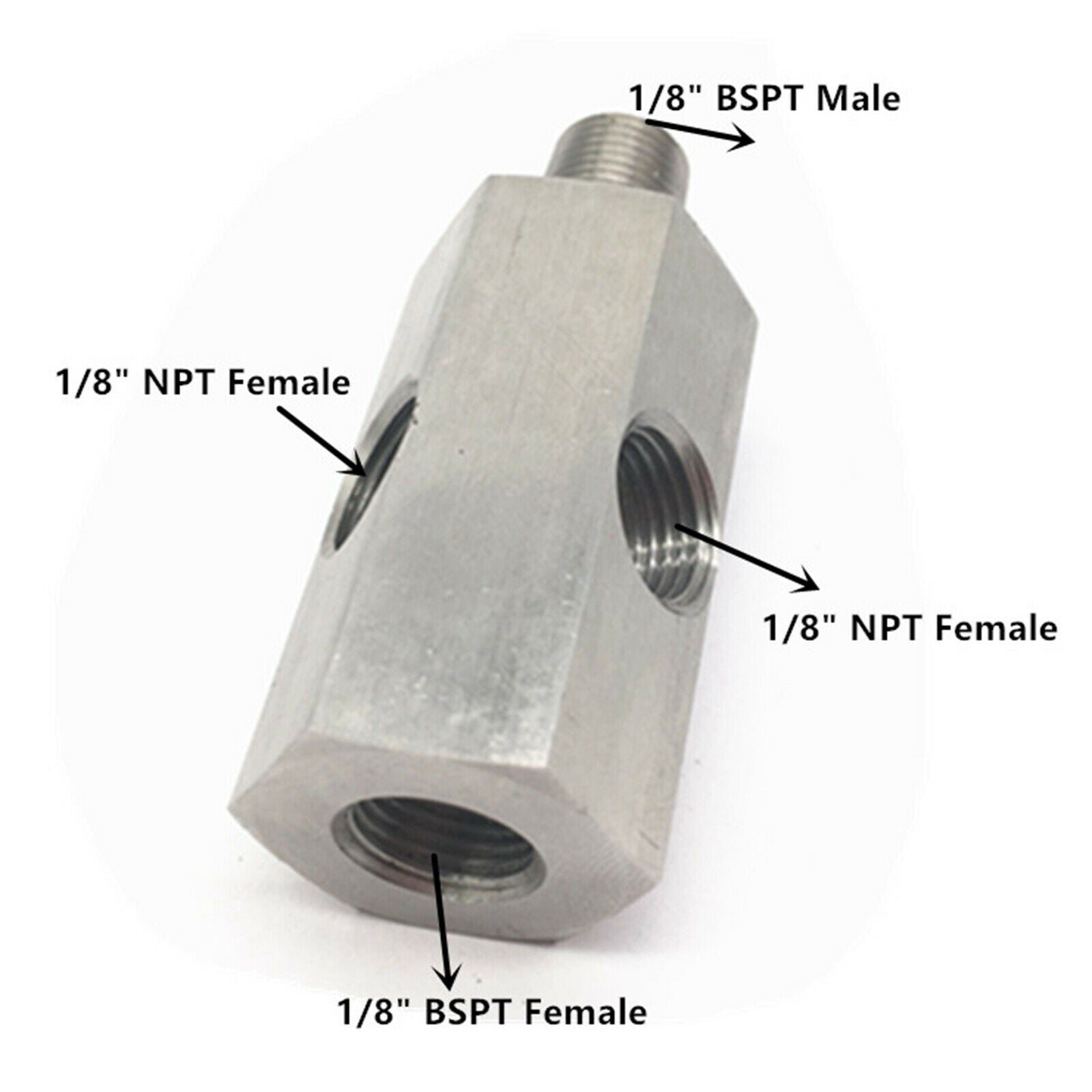 1/8'' BSPT Oil Pressure Sensor Tee to NPT Adapter Parts Professional Durable