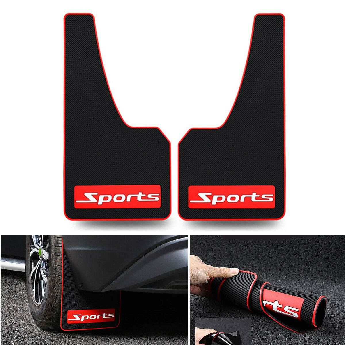2PCS Car Mud Flaps Mudguards Splash Guards Fenders Universal Cars Trucks SUV