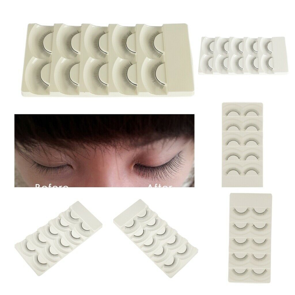 50x Training Lashes False Eyelashes Makeup Extension Tools for Practice
