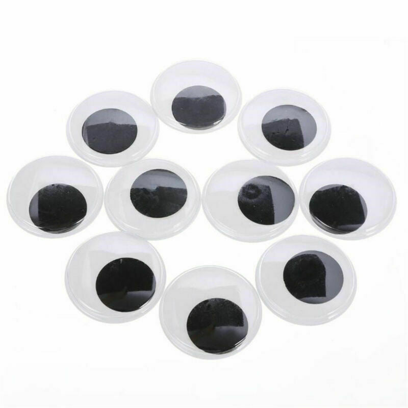 50X 40mm Big Black Wiggly Giant Googly Eyes For DIY Scrapbooking Hand Crafts