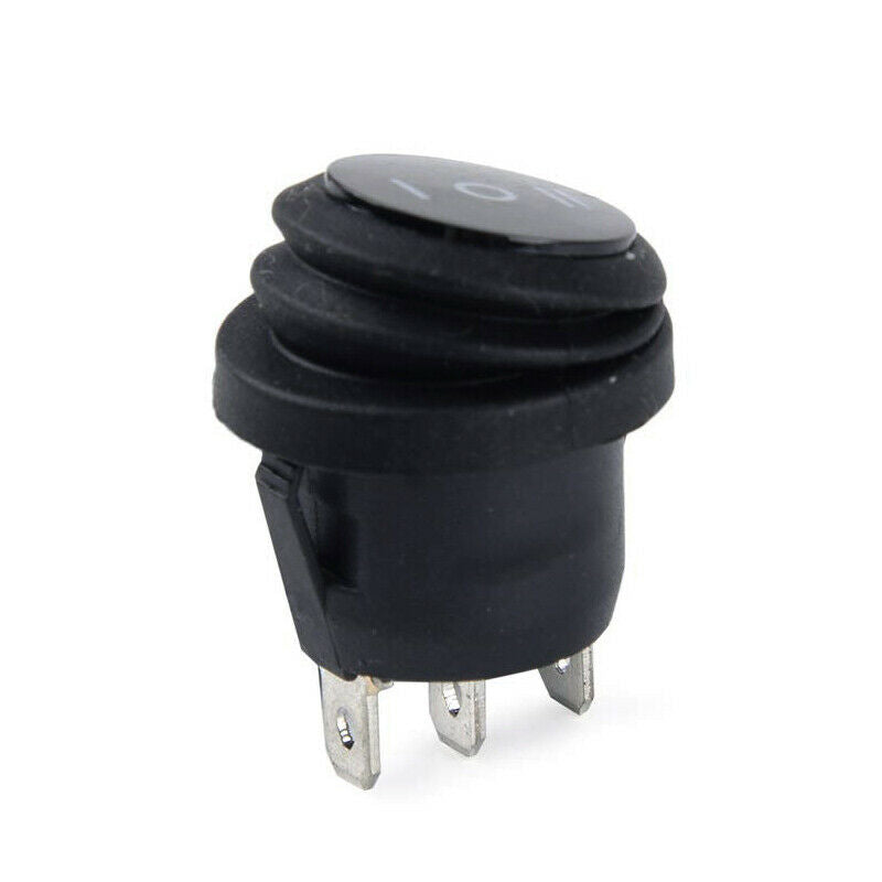 5x ON/OFF/ON 3Position Car Boat 3Pin Round Rocker Switch SPDT 6A/250V 10A/125VAC