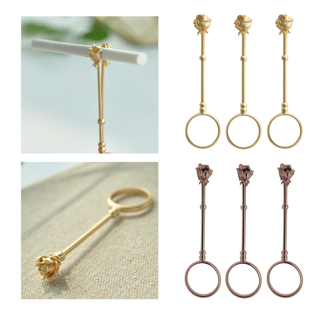 6pc Elegant Metal Cigarette Finger Holder Stand 17mm Ring Lady Women Men