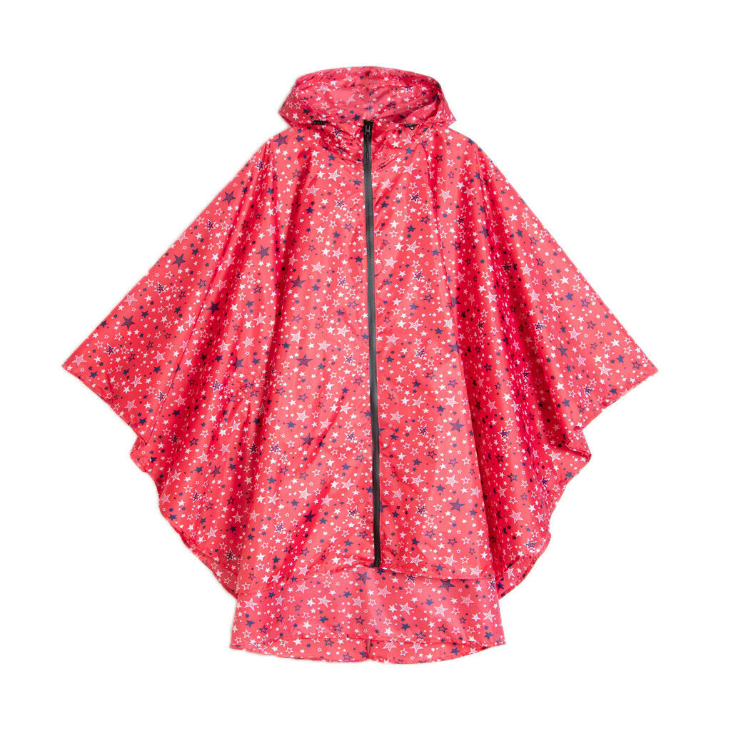 Female Unisex Lightweight Raincoat Packable Hooded Poncho Hiker Rain Jacket