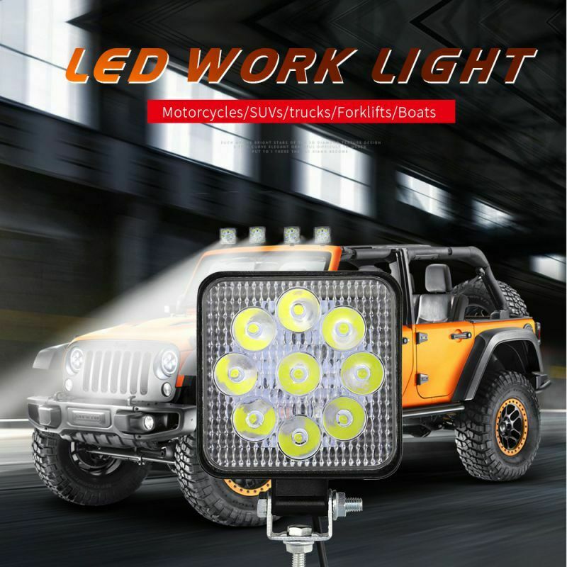 4PCS 27W Square LED Work Light Fog Flood Lamp Offroad Truck 12V 4WD SUV UTE ATV