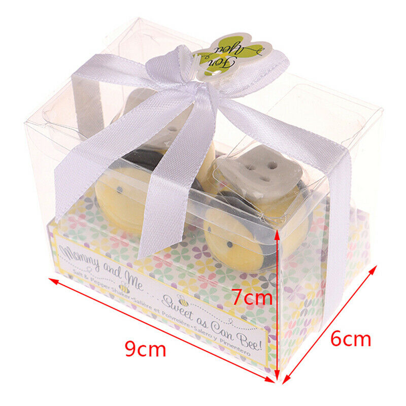 2PCs Ceramic Salt Pepper Shaker Flying Bee Seasoning Tableware Pepper Box.l8