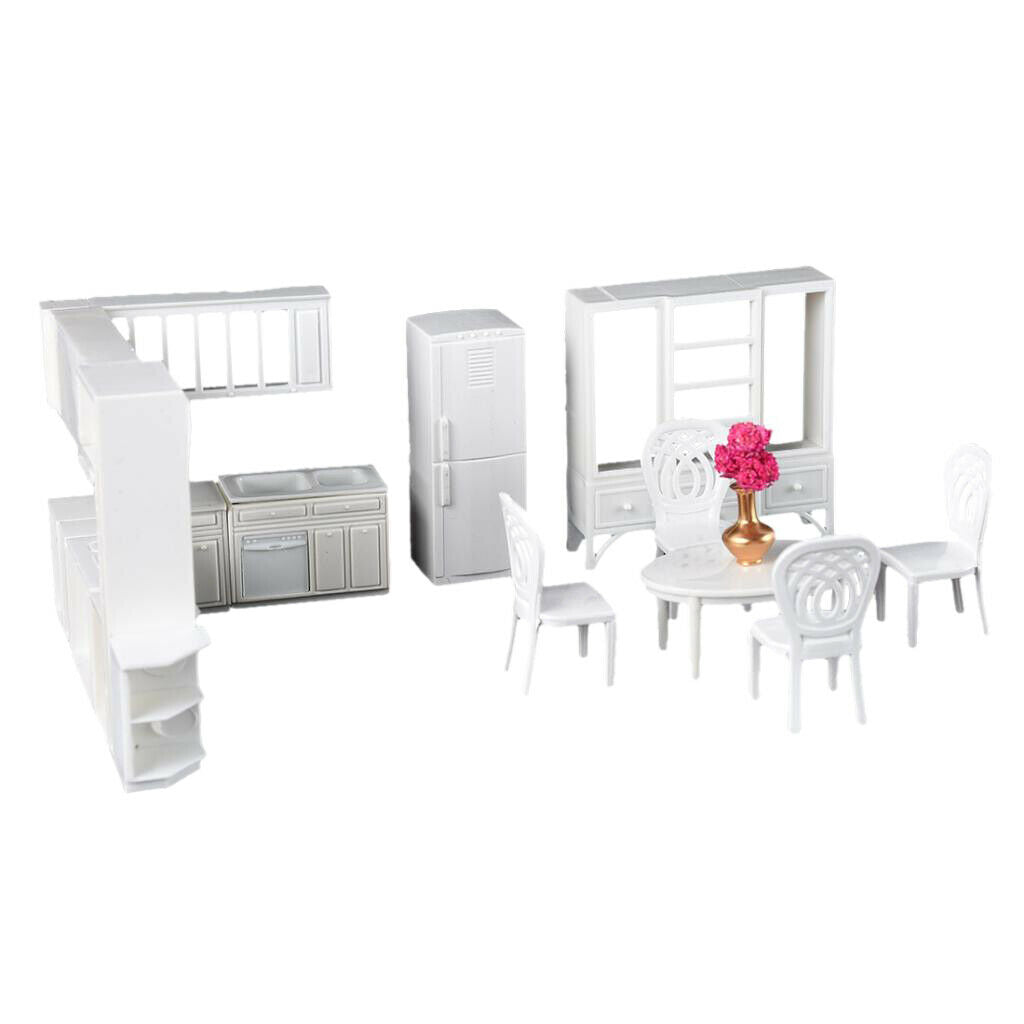 1/25 Scale White Kitchen Furniture Set, Display Designs By