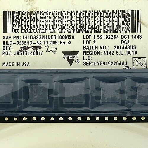 [4pcs] IHLD3232HDER100M5A 10uH 5A Chip Inductor SMD
