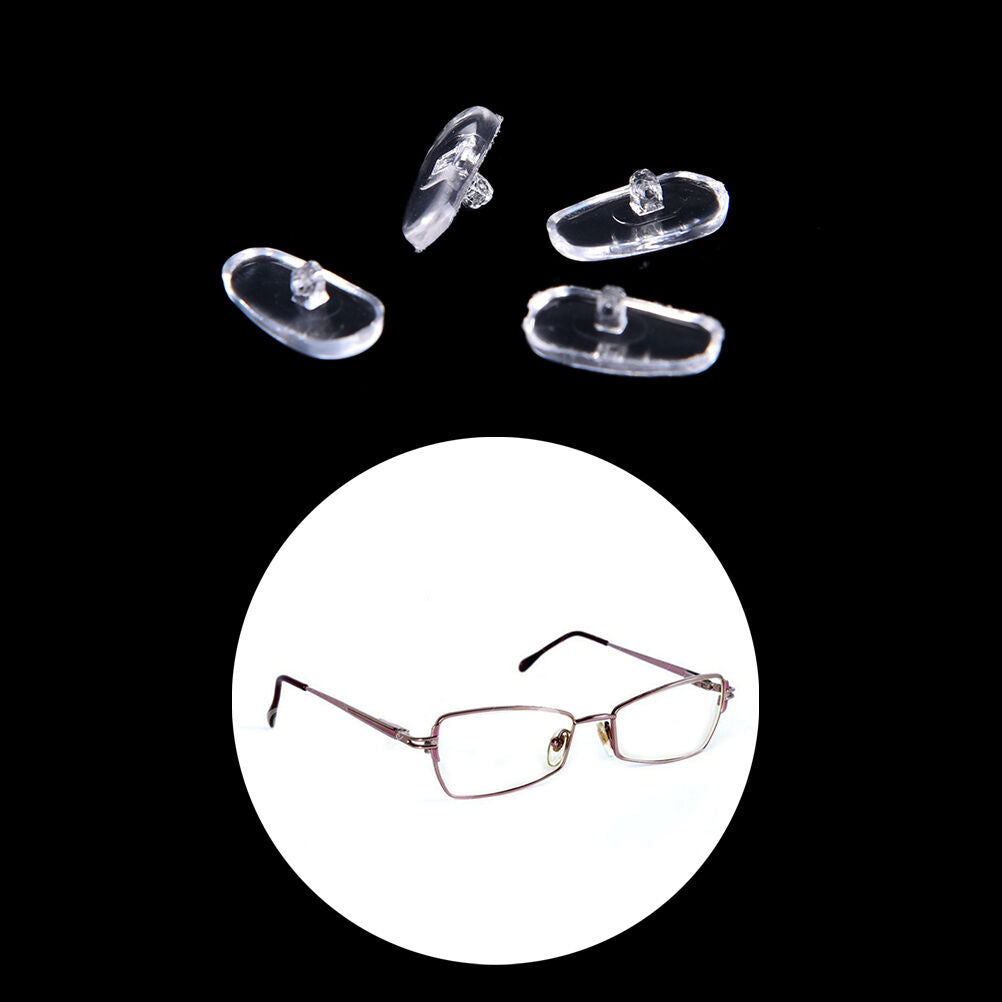 50 Pairs Screw-On Oval Silicone Nose Pads for Glasses Eyeglass 、N.l8