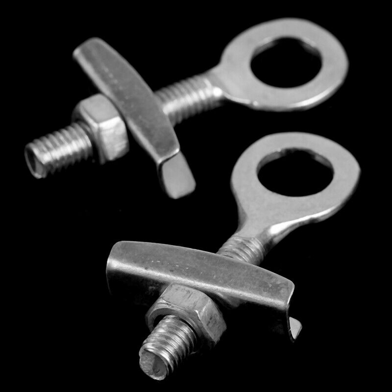 2PCS Fixed Gear Bicycle Chain Adjust Bolt Commuting Bike Chain Tensioner OZABDD