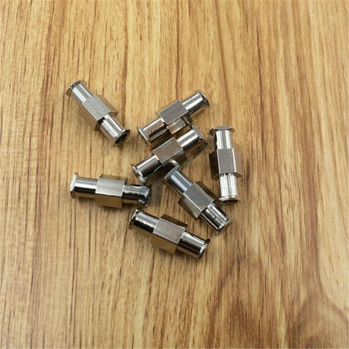Female to Female Luer Lock Adapter Coupler Fitting Nickel Plated Syringe Tools
