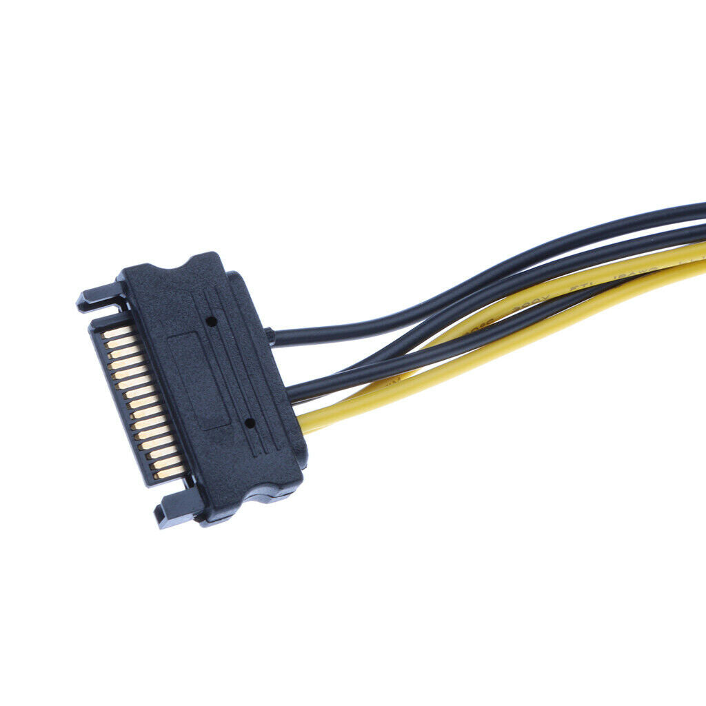 15pin SATA Power to 6pin PCI-E   Graphics Adapter Video Card Cable
