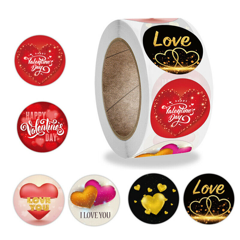 500pcs Valentine's Day Handmade Stickers Scrapbooking for Package  Seal L.l8
