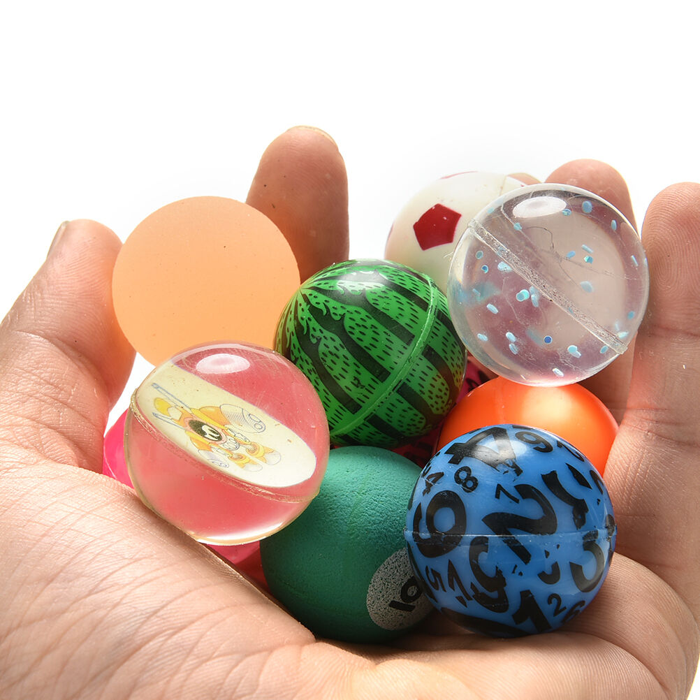 10x Mixed 30mm Bounce Balls Multi-Colored Elastic Juggling Jumping Balls .l8
