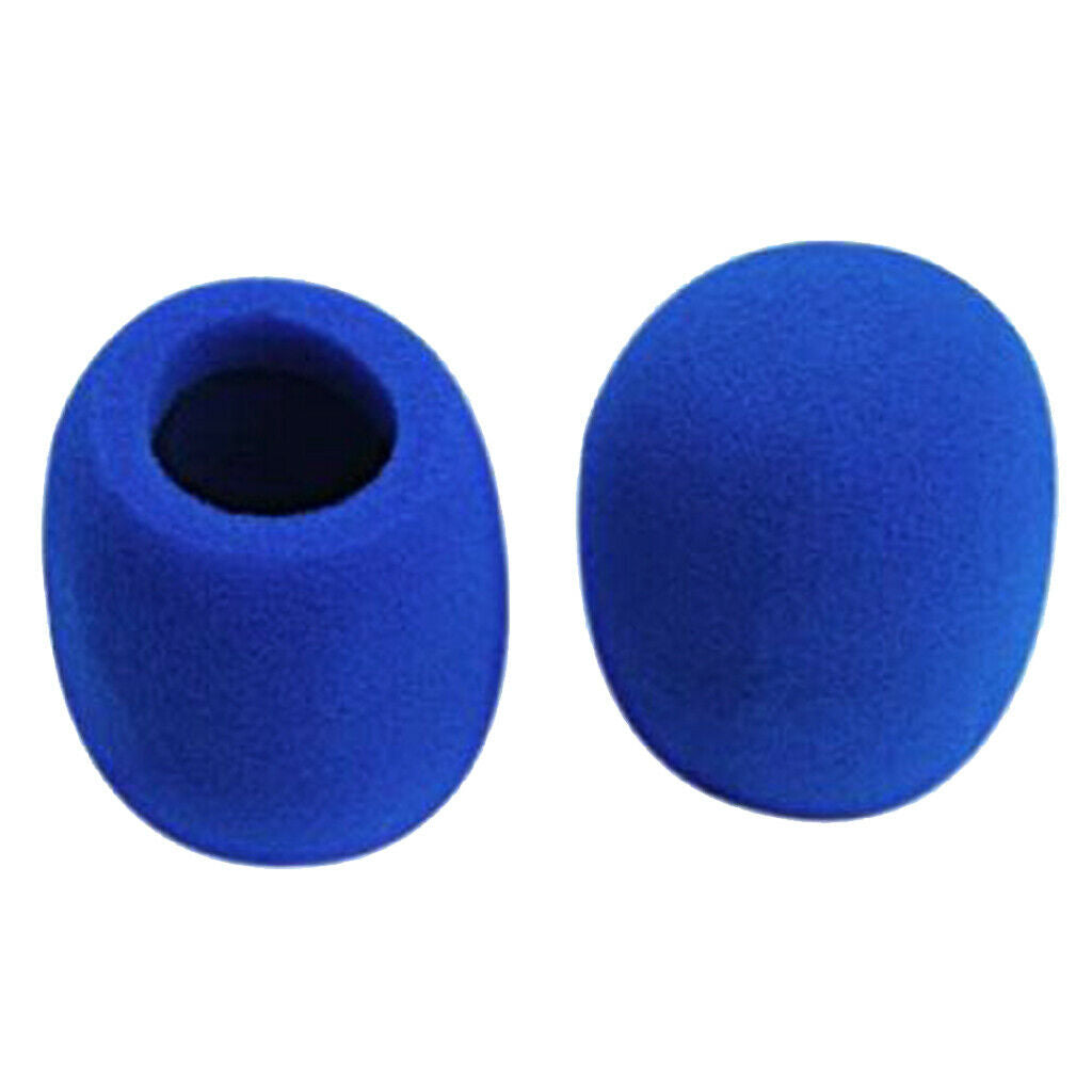 10 Pack Foam Microphone Cover Ball Type Windscreen in Blue