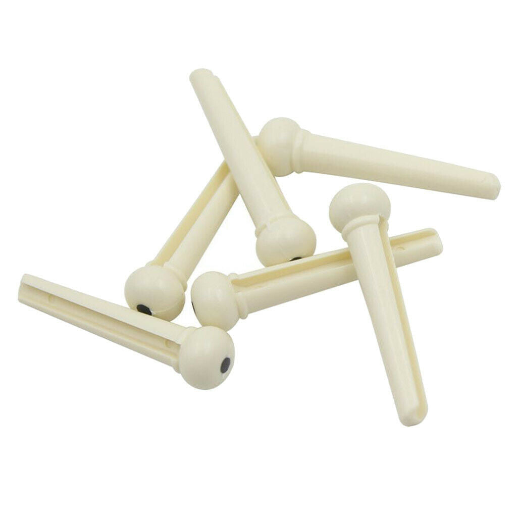 6 Pieces Wooden Guitar Replacement Bridge Pins 40 X  10 Mm