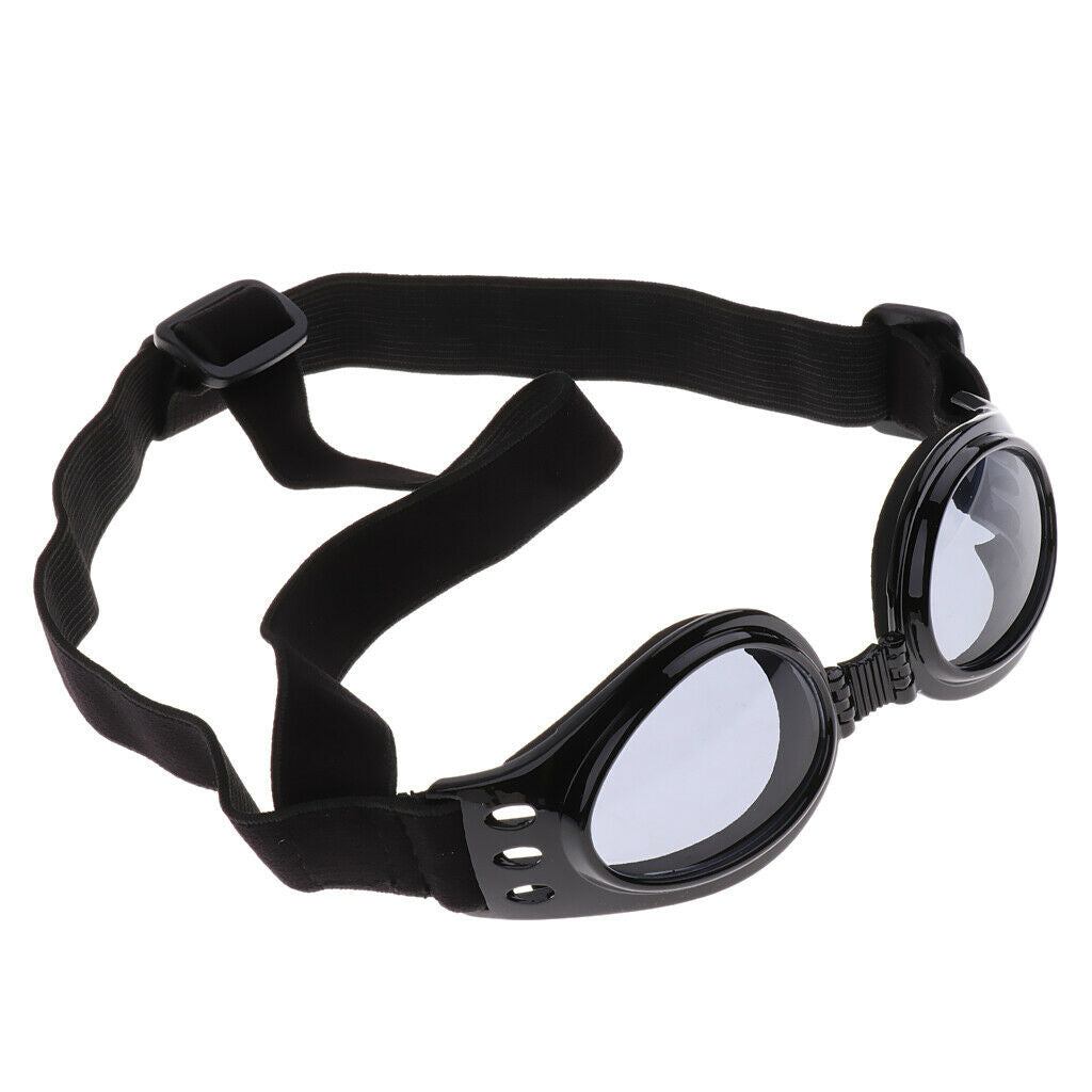 Dog Wind Sunglasses Eye Wear Protection Pet Goggles Adjustable Strap  Black