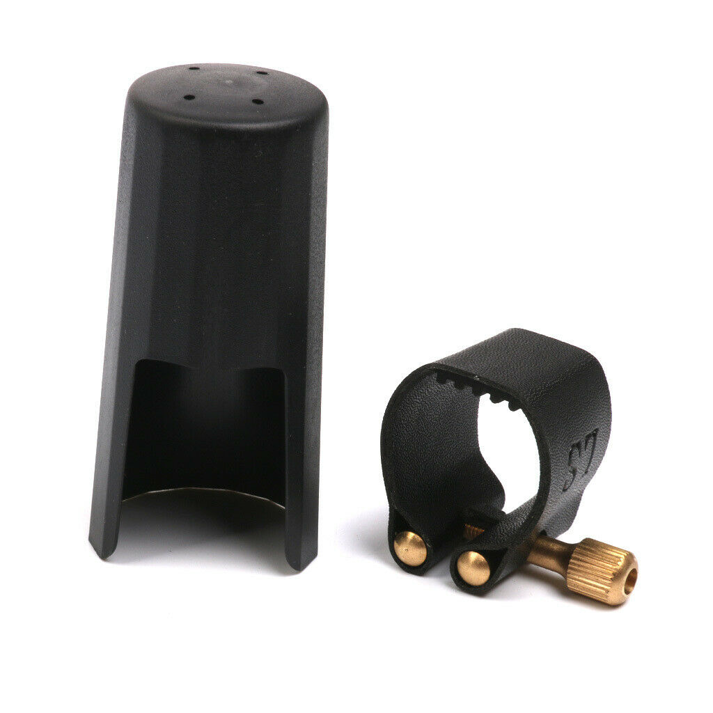 Bb Clarinet Mouth   Cover And PU Leather Ligature Clip