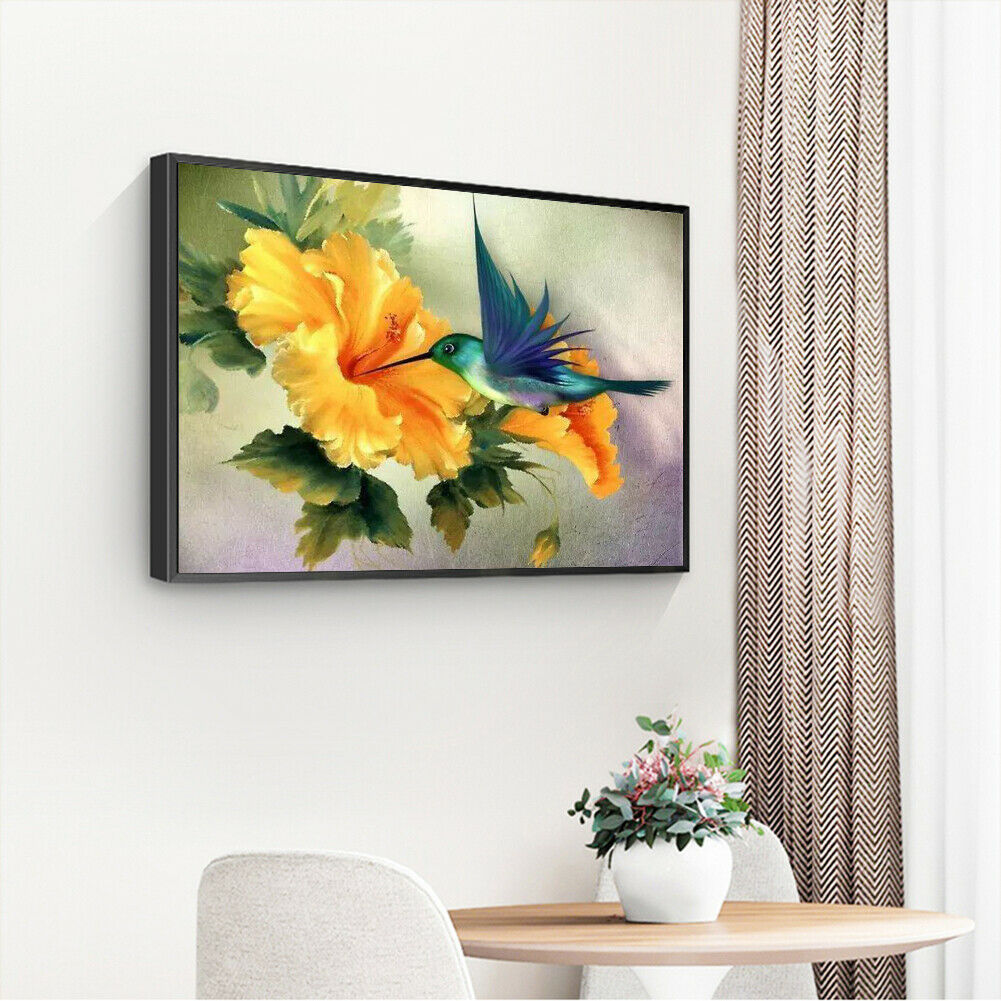 Painting By Numbers Kit DIY Bird Honey Hand Painted Oil Picture Craft Decor @