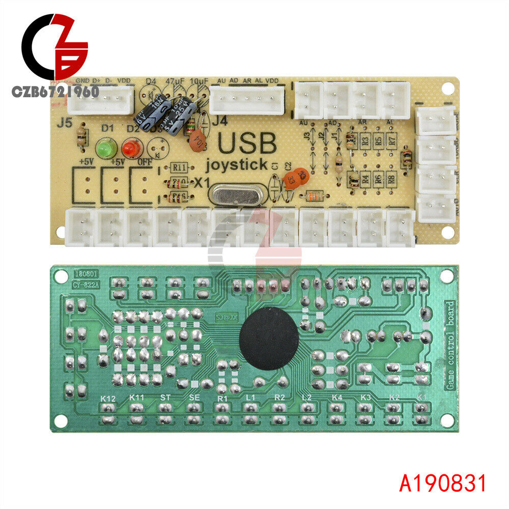 2PCS Zero Delay Arcade USB Encoder PC to Joystick For MAME Fight Stick Control