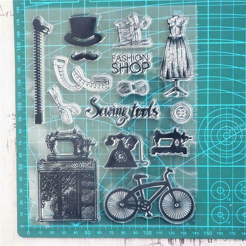 Tailor Shop Silicone Clear Seal Stamp DIY Scrapbooking Embossing Photo Album