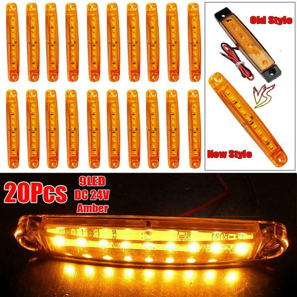 20x Amber LED SMD Truck Lights Marker Lights For Buse Truck Trailer Lorrie
