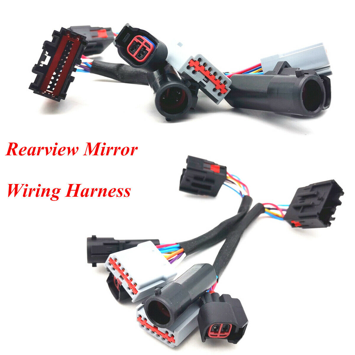 1 Pair Rearview Mirror Wiring Harness For Ford F250-F550 Models Trucks 1999-2007