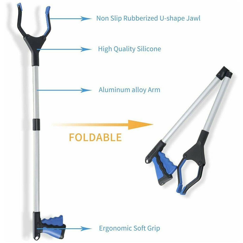 Reacher Grabber Tool, 32" Lightweight Extra Long Handy Trash Claw Grabber,