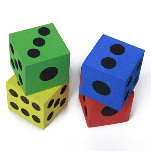 12 Pieces Mini Foam D6 Colorful Dices Set for Kids Educational Pastime Prize