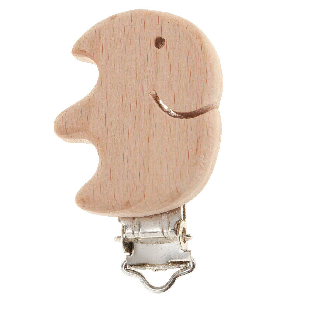 Soother Clip Wooden Teething Clip for Baby - Elephant, as described