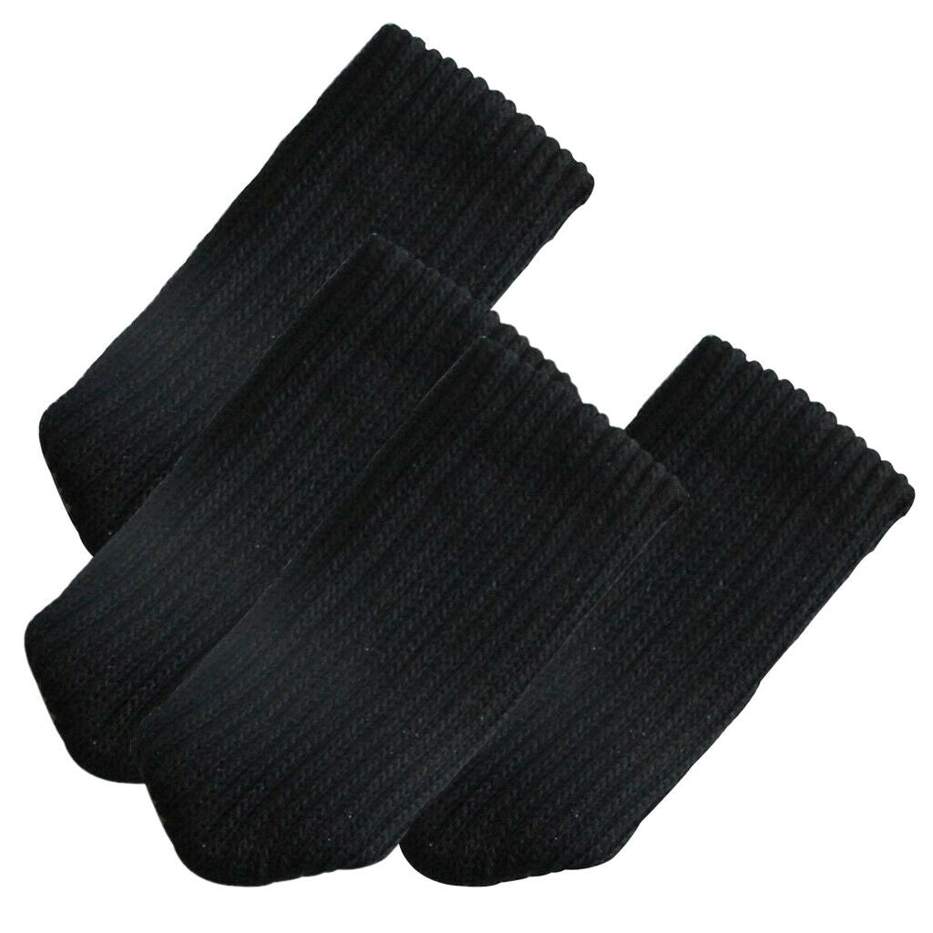 4Pcs for Dia Furniture Sliders Knitted Chair Leg Socks Pads Set Black