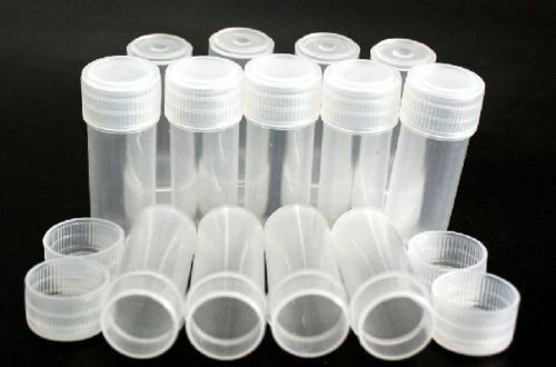 100pcs Plastic Vials (5 ML) Storage for Jags, Cleaning Fluids, Small Press Parts